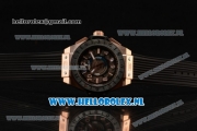 Hublot Big Bang Unico GMT Asia Auto Rose Gold Case with Skeleton Dial and Black Rubber Strap