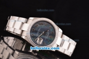 Rolex Datejust Asia 2813 Automatic Steel Case with Diamond Bezel and MOP Dial - Roman Numeral Markers
