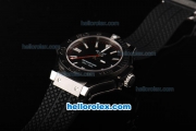 Hublot Big Bang King Asia 2892 Automatic Movemove Silver Case with Ceramic Bezel-Stick Markers and Black Rubber Strap