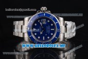 Rolex Submariner Clone Rolex 3135 Automatic Stainless Steel Case/Bracelet with Blue Dial and Dot Markers - 1:1 Original