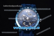 Ulysse Nardin Executive Dual Time & Big Date Asia ST25 Automatic Steel Case Blue Dial White Markers and Blue Rubber Strap