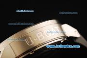 U-Boat Golden Crown Automatic Movement Steel Case with Black Markers and Black Rubber Strap