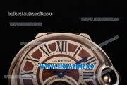 Cartier Ballon Bleu De Tourbillon Asia Automatic Steel Case with Brown Dial and Roman Numeral Markers