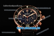 BlancPain Fifty Fathoms Flyback Chrono Miyota OS20 Quartz Rose Gold Case with Black Dial and Stick Markers (ZF)