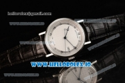 Breguet Classique Japanese Miyota 9015 Automatic Movement Steel White Dial and Roman Numeral Markers Leather Strap (FF)