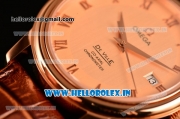 Omega De Ville Co-Axial Swiss ETA 2824 Automatic Rose Gold Case with Champagne Dial and Roman Numeral Markers