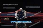 Omega Seamaster Planet Ocean 600M PyeongChang 2018 Limited Edition 8900 Automatic Steel Case with Blue Dial Stick Markers and Blue Rubber Strap (EF)