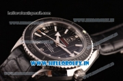 Omega Seamaster Planet Ocean Swiss ETA 2824 Automatic Steel Case with White Stick Markers and Black Grids Dial (EF)