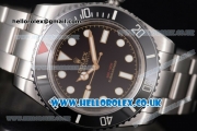 Rolex Submariner Swiss ETA 2824 Automatic Steel Case with Black Dial Dot Markers and Stainless Steel Bracelet