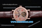 Franck Muller Color Dreams Swiss Tourbillon Manual Winding Rose Gold Case with Colorful Roman Numeral Markers and Diamonds Dial (FT) Franck Muller Color Dreams Swiss Tourbillon Manual Winding Rose Gold Case with Colorful Roman Numeral Markers and Diamonds Dial (FT)