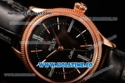 Rolex Cellini Time Asia 2813 Automatic Rose Gold Case with Black Dial and Stick/Roman Numeral Markers
