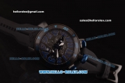 Gaga Milano Chrono 48 Miyota OS20 Quartz PVD Case with Black Dial and Blue Numeral Markers