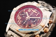 Breitling Chronomat B01 Swiss Valjoux 7750 Automatic Movement Full Steel with Brown Dial - RG Roman Markers