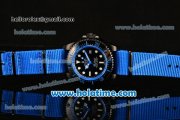 Rolex Sea-Dweller Deepsea Asia 2813 Automatic PVD Case with Blue Nylon Strap and Blue Diver Index