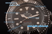 Rolex Pro-Hunter Sea-Dweller Asia 2813 Automatic PVD Case with PVD Strap Black Dial White Markers
