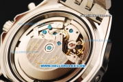 Breitling Bentley Swiss Valjoux 7750 Chronograph Movement Full Steel with Beige Dial and Stick Markers - Honeycomb Bezel