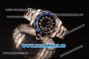 Rolex GMT-Master II Batman Skeleton Swiss ETA 2836 Automatic Steel Case with Black Dial and Steel Bracelet