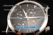 Jaeger-LECoultre Master Perpetual Calendar Asia Automatic Steel Case with Black Dial and Stick Markers