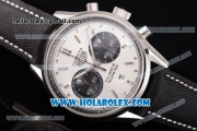 Tag Heuer Carrera Calibre 18 Chronograph Miyota Quartz Steel Case with White Dial and Silver Stick Markers