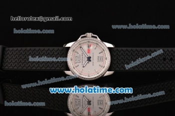 Chopard Mille Miglia Gran Turismo XL Miyota OS2035 Quartz Steel Case with Grey Dial and Diamond Bezel