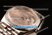 Rolex Datejust 37mm Swiss ETA 2836 Automatic Steel Case with Jubilee Steel Bezel Pink Dial Roman Steel Bracelet