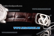 Antoine Preziuso Tourbillons Mega Tourbillon Swiss Manual Winding Steel Case with Silver/Skeleton Dial and Brown Leather Strap