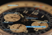 Breitling Navitimer Swiss Valjoux 7750 Automatic Steel Case with Blue Dial and Brown Leather Strap