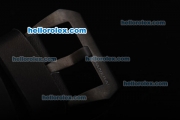 Panerai Radiomir Asia 6497 Manual Winding Movement PVD Case with Black Dial and Black Leather Strap