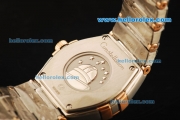 Omega Constellation Swiss ETA Quartz Movement Rose Gold Bezel with Silver Dial and Rose Gold Stick Markers - Lady Model