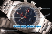 Omega Speedmaster'57 Chronograph Clone Omega 9300 Automatic Steel Case/Bracelet with Blue Dial and Stick Markers (EF)