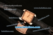 Vacheron Constantin Historiques Toledo Miyota Quartz Rose Gold Case with Stick Markers and Champagne Dial