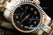 Rolex Oyster Perpetual Automatic Movement Full Steel with ETA Coating Case and White Roman Numerals