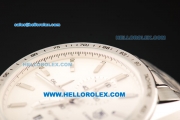 Tag Heuer Carrera Chronograph Miyota Quartz Movement Full Steel with White Dial and Stick Markers