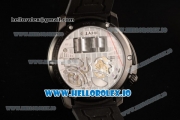 HYT H1 Clone HTY Cal.101 Manual Winding PVD Case with White Dial Arabic Numeral Markers and Rubber Strap