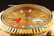 Rolex Datejust II Swiss ETA 2836 Automatic Full Steel with Yellow Gold Bezel and Gold Dial-Stick Markers