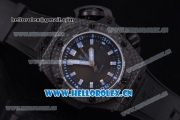 Hublot King Power Diver Oceanographic 4000 Clone HUB4100 Automatic Carbon Fiber Case with Black Dial and Stick Markers