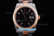 Rolex Datejust Automatic with Rose Gold Case and Black Dial