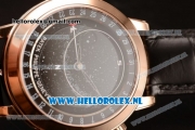 Patek Philippe Grand Complication Sky Moon Celestial Compass Miyota 9015 Automatic Rose Gold Case with Black Dial and Black Genuine Leather Strap (GF)