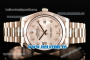 Rolex Datejust II Asia 2813 Automatic Steel Case/Bracelet with White Dial and Diamonds Markers