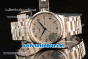 Longines Master Date Day Swiss ETA 2824 Automatic Steel Case White Dial Arabic Numeral Markers and Steel Bracelet