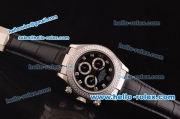 Rolex Daytona Swiss Valjoux 7750-SHG Automatic Diamond Bezel with Black Dial and Diamond Markers