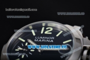 Panerai Luminor Marina PAM 111 Automatic Steel Case with Black Dial and Green Markers