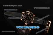 BlancPain Fifty Fathoms Swiss ETA 2836 Automatic Rose Gold Case with Black Dial and Stick/Arabic Numeral Markers (NOOB)