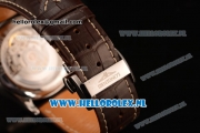 Longines Master 2824 Auto Steel Case with White Dial and Brown Leather Strap