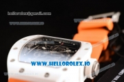 Richard Mille RM 055 Bubba Watson 9015 Automatic Ceramic Case with Black Dial Dots Markers and Rubber Strap