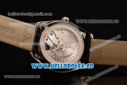 Omega De Ville Tresor Master Co-Axial Clone 8800 Automatic Steel Case Steel Bezel with White Dial and Black Leather Strap - (YF)