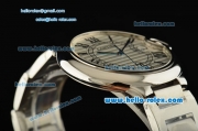 Cartier Ballon Bleu De Swiss ETA 2836 Automatic Steel Case/Bezel/Strap White Dial Roman Markers