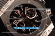 Hublot Big Bang Unico Chrono Swiss Valjoux 7750 Automatic Steel Case with Skeleton Dial and Black Rubber Strap - 1:1 Original