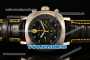 Ferrari & Panerai Automatic Steel Case with Black Dial and Leather Strap