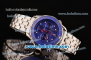 Omega Seamaster Diver 300M Chrono Miyota OS20 Quartz Full Steel with Blue Dial and White Markers